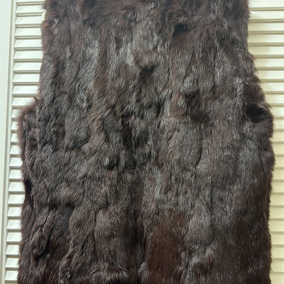 Rabbit Fur Chocolate Brown Vest - Picture 5 of 6